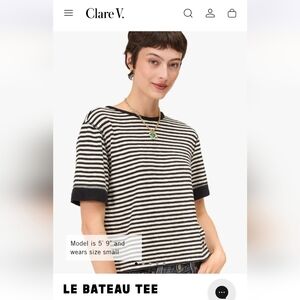 NWT Clare V Le Bateau Tee SZ M